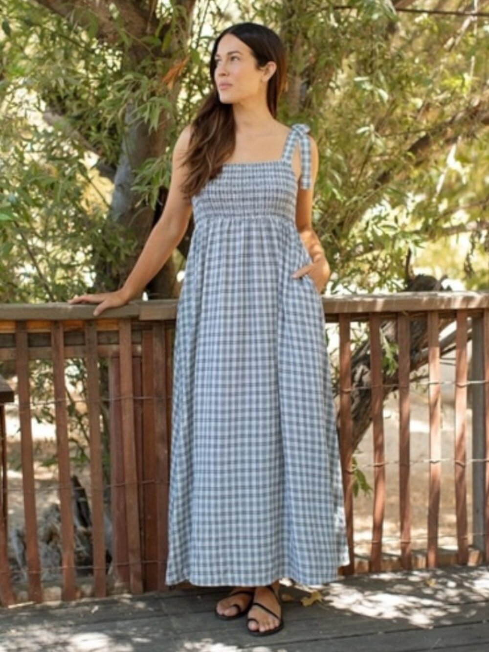 Carly Jean Los Angeles CJLA Smocked Camille Dress Black/White XL NEW in bag - Picture 3 of 5